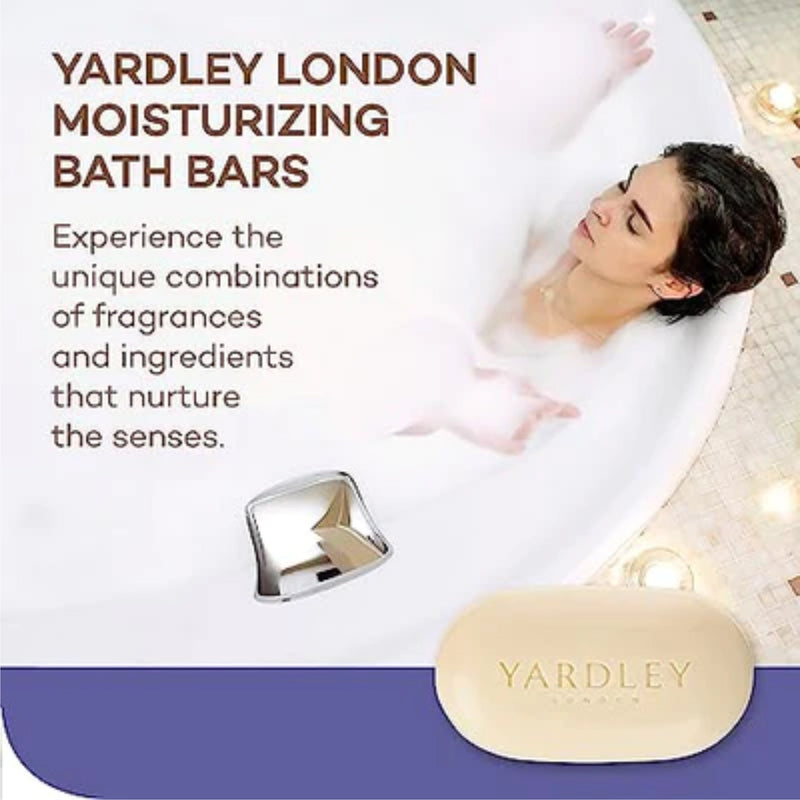 Yardley London English Lavender Moisturizing Bath Bar Soap, 4.0 oz. (Pack of 3)