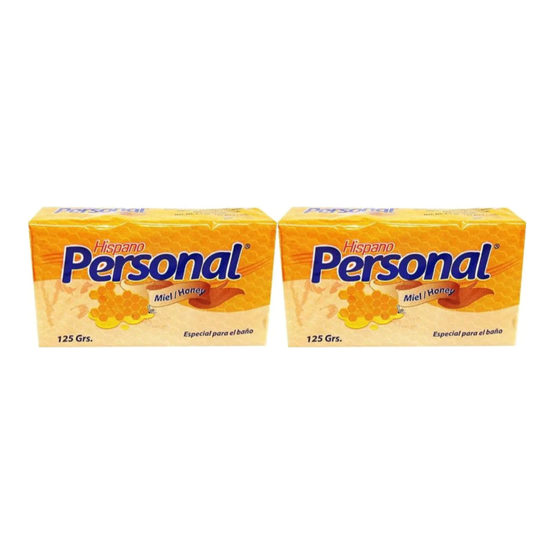 Hispano Personal Miel / Honey Bar Soap, 125g (Pack of 2)