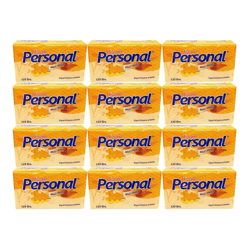 Hispano Personal Miel / Honey Bar Soap, 125g (Pack of 12)