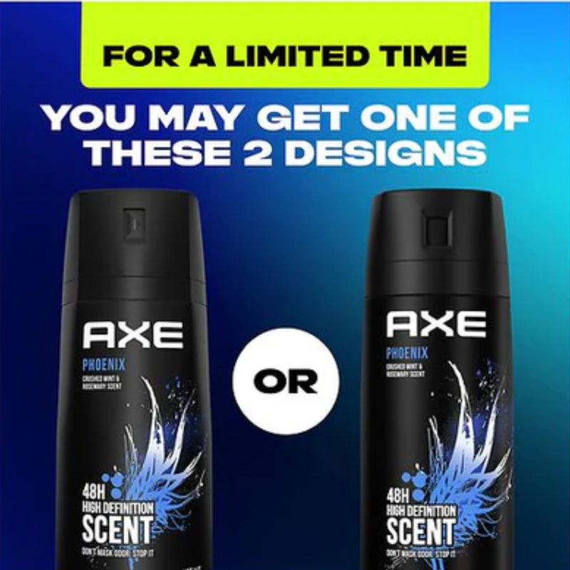 Axe Phoenix Crushed Mint & Rosemary Scent Body Spray, 4oz (150ml) (Pack of 12)