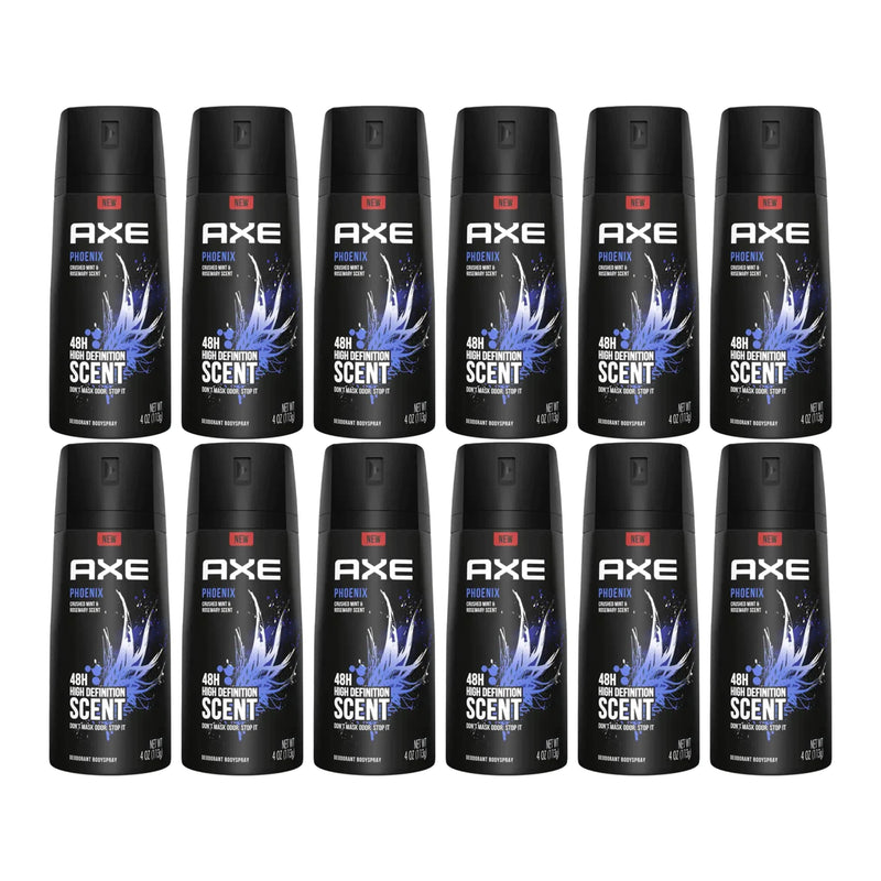 Axe Phoenix Crushed Mint & Rosemary Scent Body Spray, 4oz (150ml) (Pack of 12)