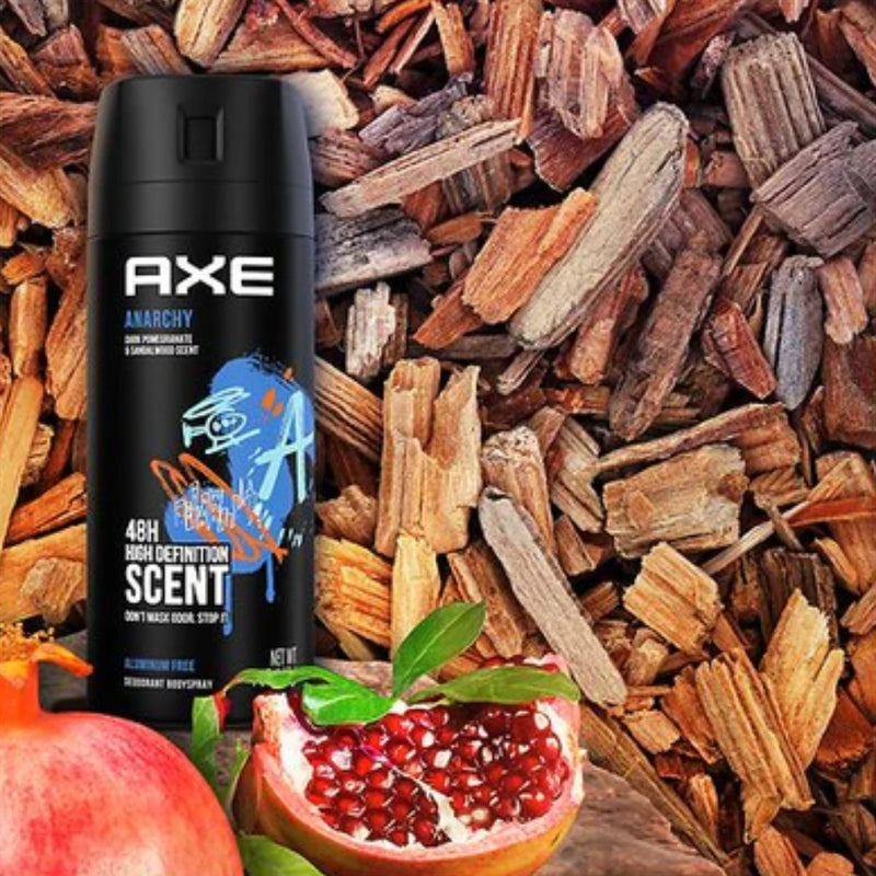 Axe Anarchy for Him Dark Pomegranate & Sandalwood Body Spray, 4oz (Pack of 12)
