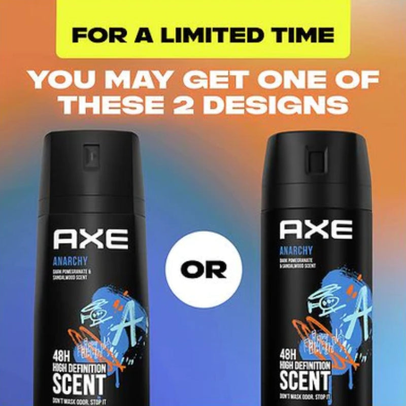 Axe Anarchy for Him Dark Pomegranate & Sandalwood Body Spray, 4oz (Pack of 2)