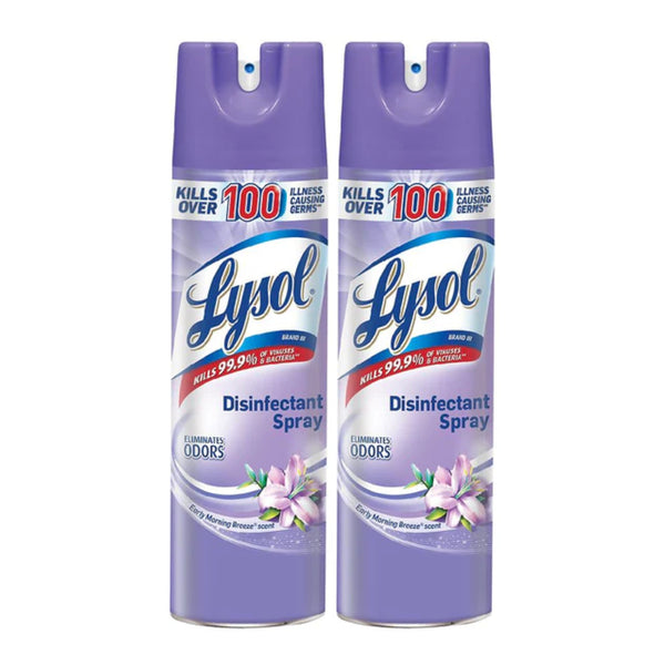 Lysol Disinfectant Spray - Early Morning Breeze Scent, 19oz. (Pack of 2)