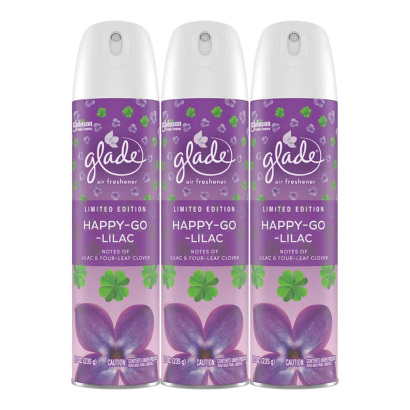 Glade Spray Happy-Go-Lilac Air Freshener - Limited Edition, 8.3oz (Pack of 3)