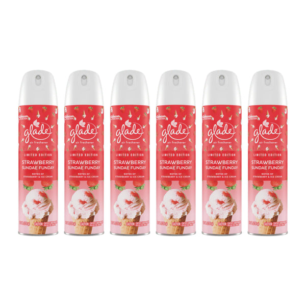 Glade Spray Strawberry Sundae Funday Air Freshener, 8.3oz (Pack of 6)