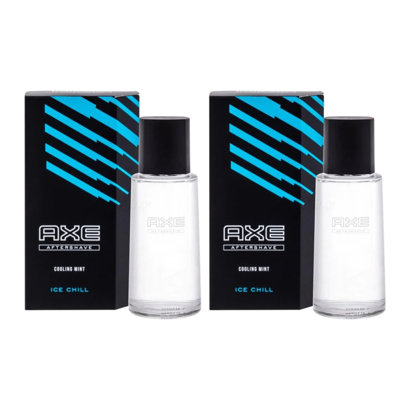 Axe Ice Chill Aftershave - Cooling Mint 3.4oz (100ml) (Pack of 2)