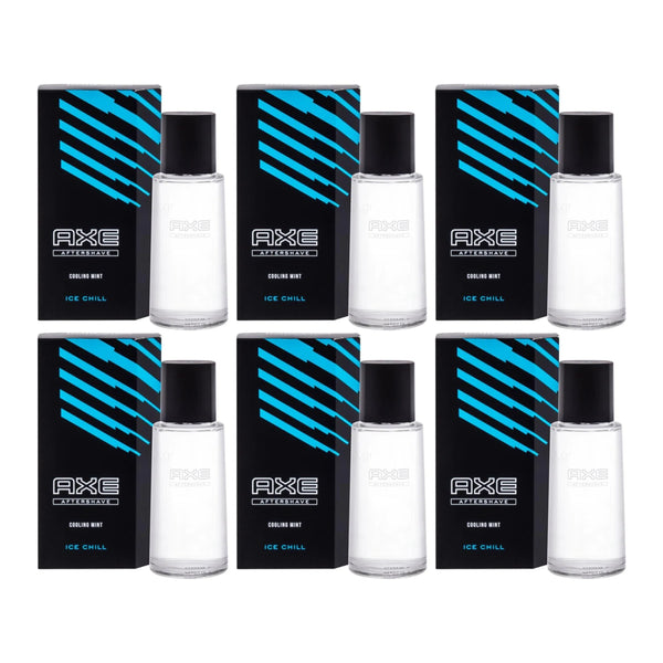 Axe Ice Chill Aftershave - Cooling Mint 3.4oz (100ml) (Pack of 6)