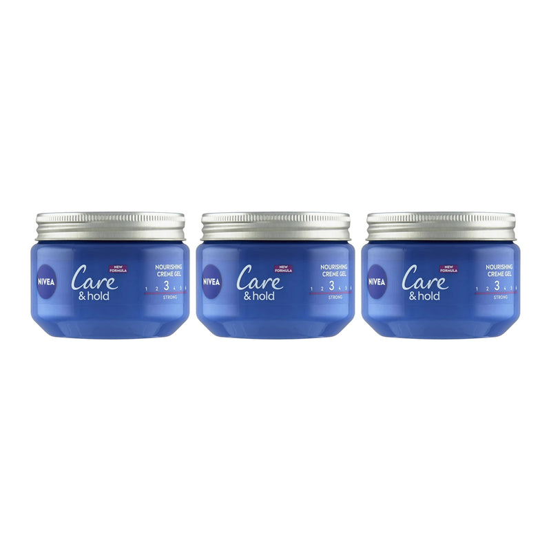 Nivea Care & Hold Creme Gel / Cream Gel / Hair Gel, 150ml (Pack of 3)