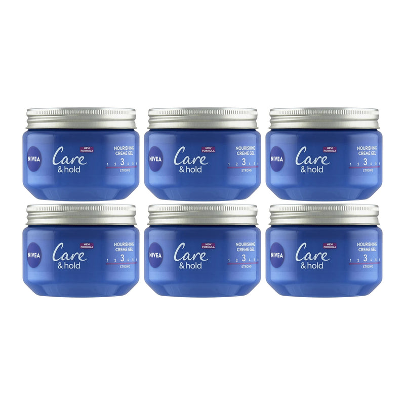 Nivea Care & Hold Creme Gel / Cream Gel / Hair Gel, 150ml (Pack of 6)