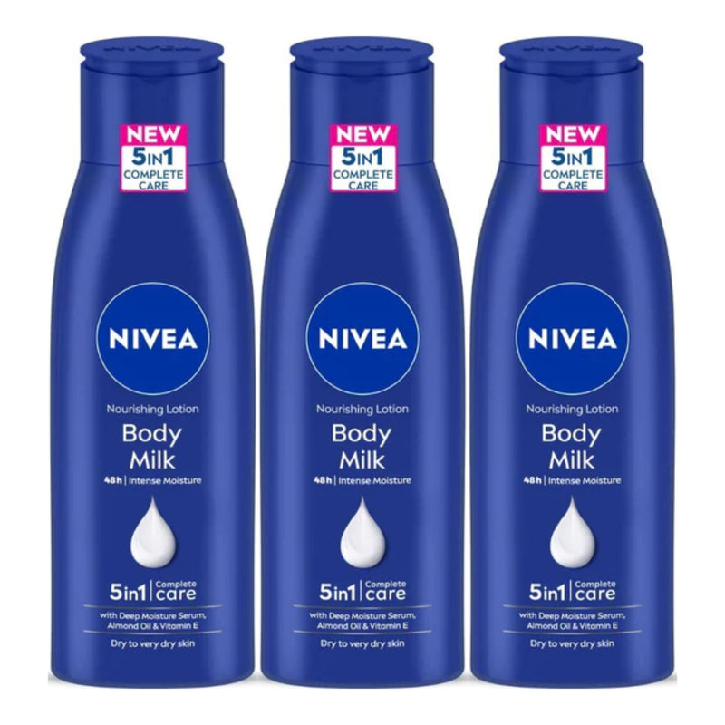 Nivea 5-in-1 Nourishing Lotion - Body Milk Complete Care, 6.76oz (Pack of 3)