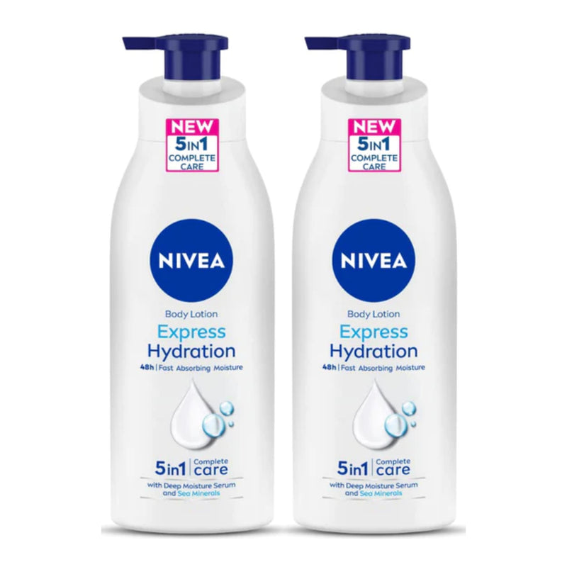 Nivea 5-in-1 Body Lotion - Express Hydration, 11.83oz (380ml) (Pack of 2)