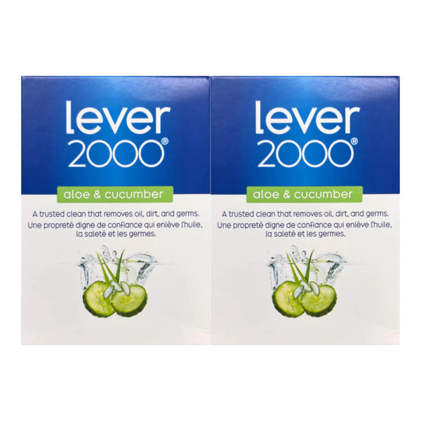 Lever 2000 Aloe & Cucumber Bar Soap, 3.75oz (106.3g) (Pack of 2)