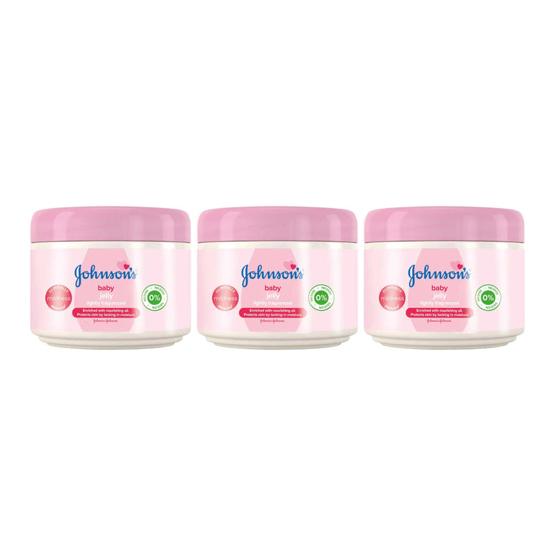 Johnson's Baby Jelly - Lightly Fragranced, 250ml (Pack of 3)
