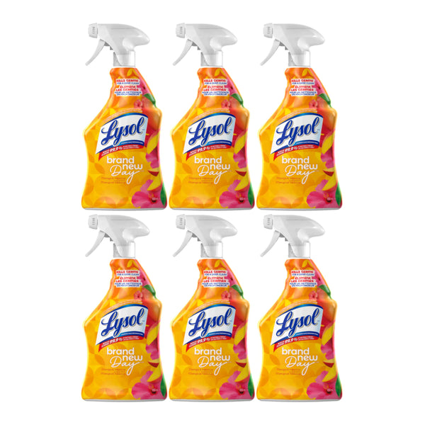 Lysol Brand New Day Disinfectant Cleaner - Mango & Hibiscus, 22oz (Pack of 6)