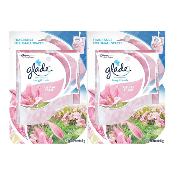 Glade Hang It Fresh Air Freshener - Floral Fresh, 8g (Pack of 2)