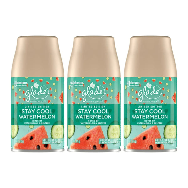 Glade Automatic Spray Refill - Stay Cool Watermelon, 6.2oz (175g) (Pack of 3)