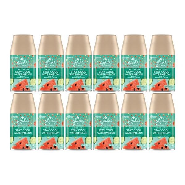 Glade Automatic Spray Refill - Stay Cool Watermelon, 6.2oz (175g) (Pack of 12)