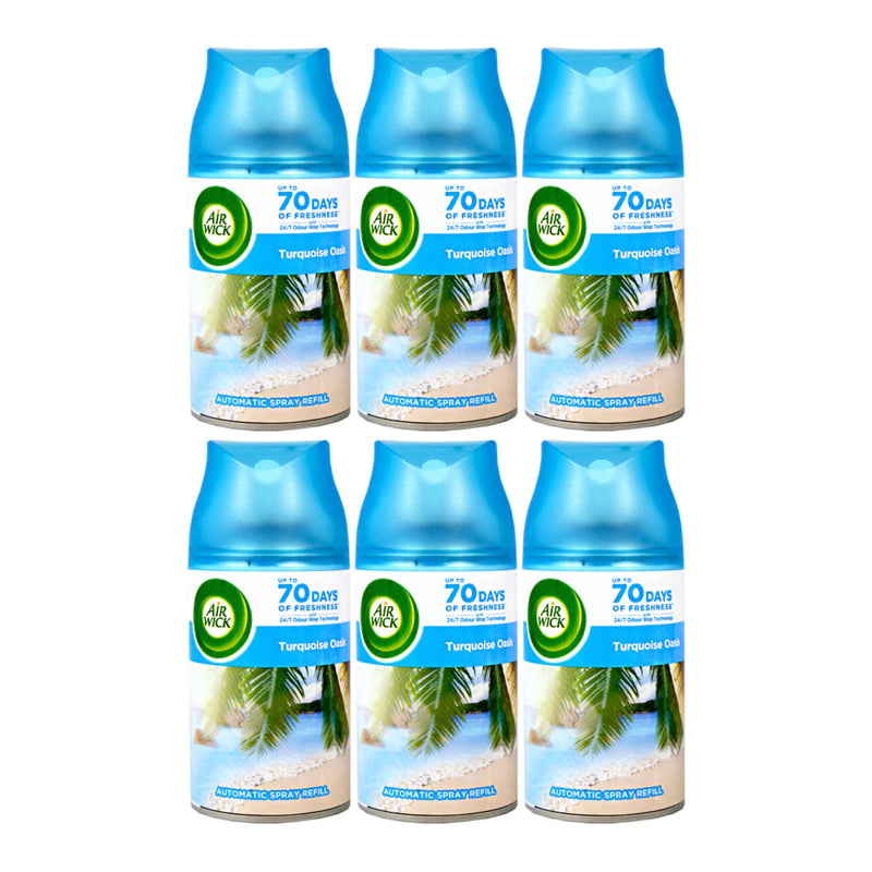 Air Wick Freshmatic Automatic Spray Refill Turquoise Oasis, 250ml (Pack of 6)