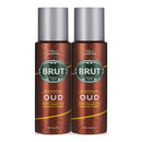 Brut Oud Deodorant Spray Efficacite Longue Duree, 200ml (Pack of 2)