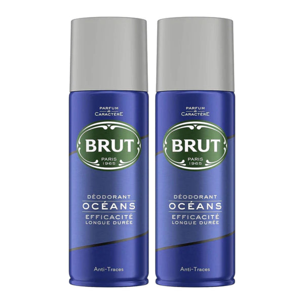 Brut Oceans Deodorant Spray Efficacite Longue Duree, 200ml (Pack of 2)