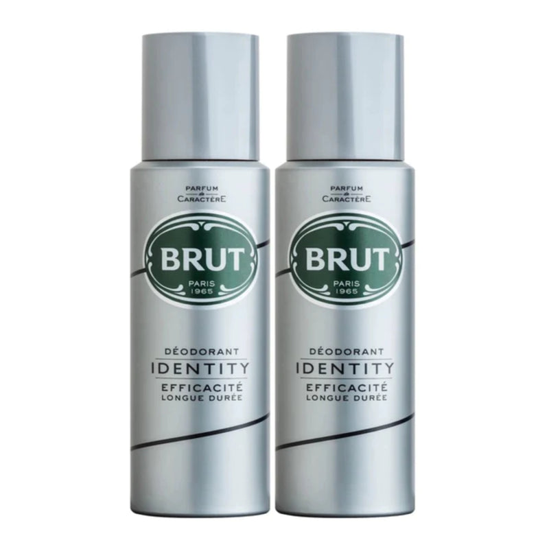 Brut Identity Deodorant Spray Efficacite Longue Duree, 200ml (Pack of 2)