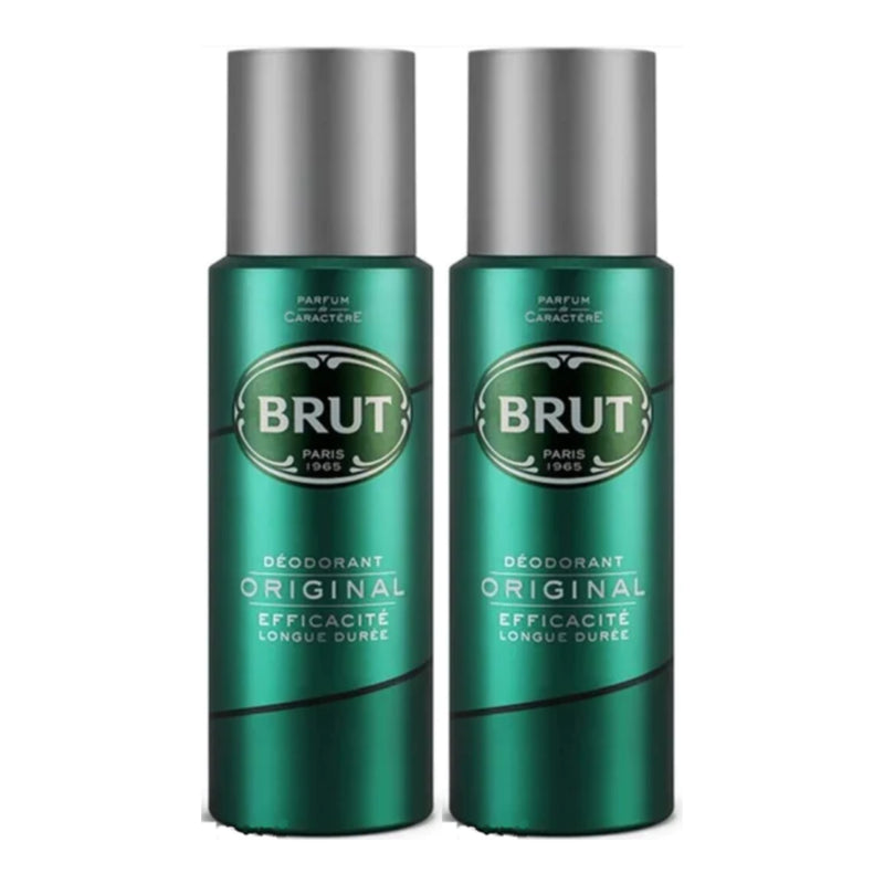 Brut Original Deodorant Spray Efficacite Longue Duree, 200ml (Pack of 2)