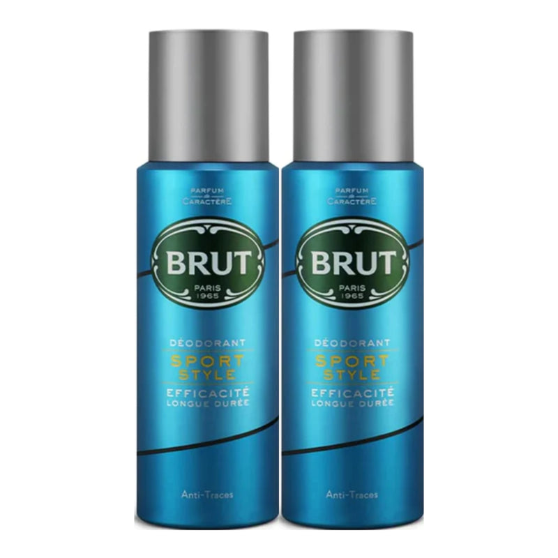 Brut Sport Style Deodorant Spray Efficacite Longue Duree 200ml (Pack of 2)