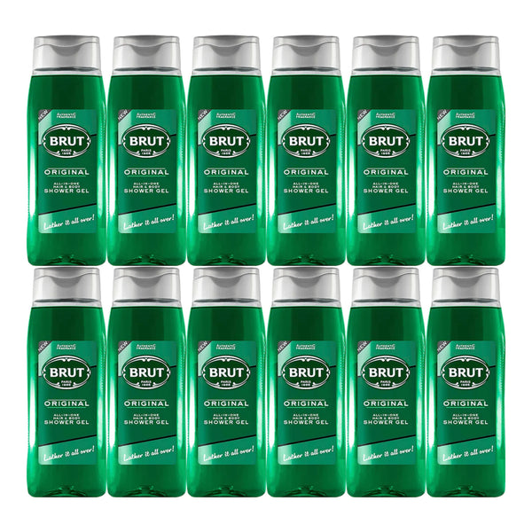 Brut Original All-in-One Hair & Body Shower Gel, 16.9oz (Pack of 12)