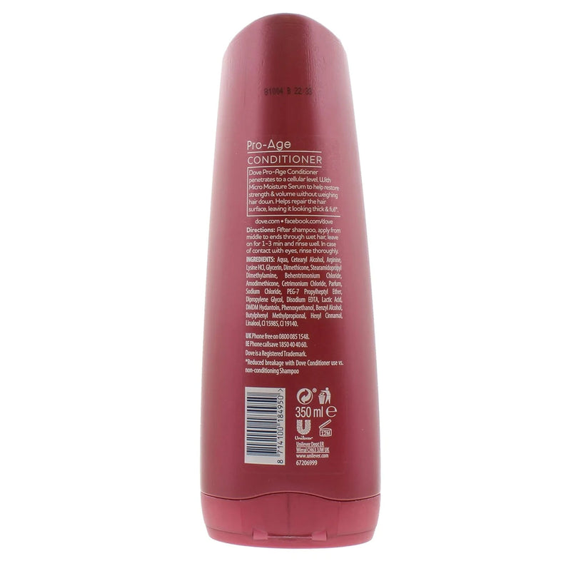 Dove Pro-Age Conditioner For Brittle Hair, 12 Fl. Oz. (350ml) (Pack of 3)