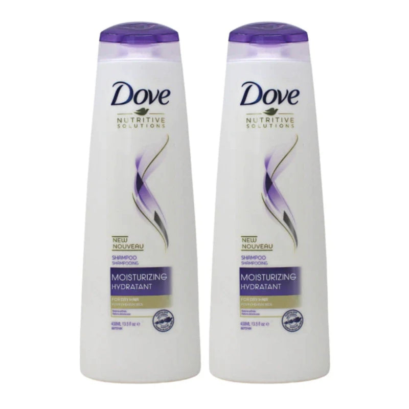Dove Moisturizing Hydratant Shampoo, 13.5 Fl Oz. (400ml) (Pack of 2)