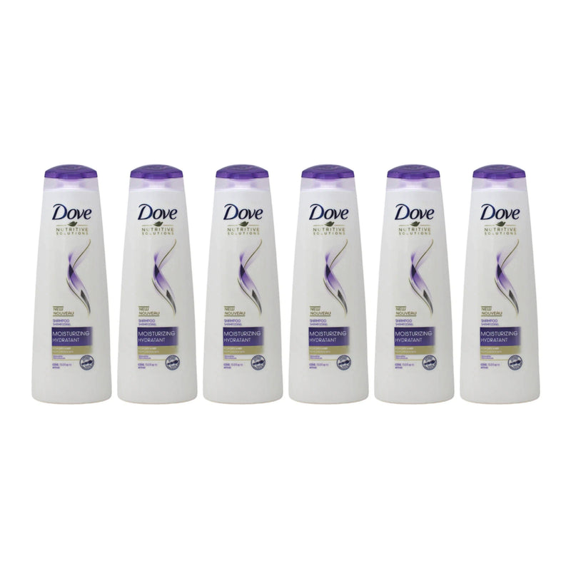 Dove Moisturizing Hydratant Shampoo, 13.5 Fl Oz. (400ml) (Pack of 6)