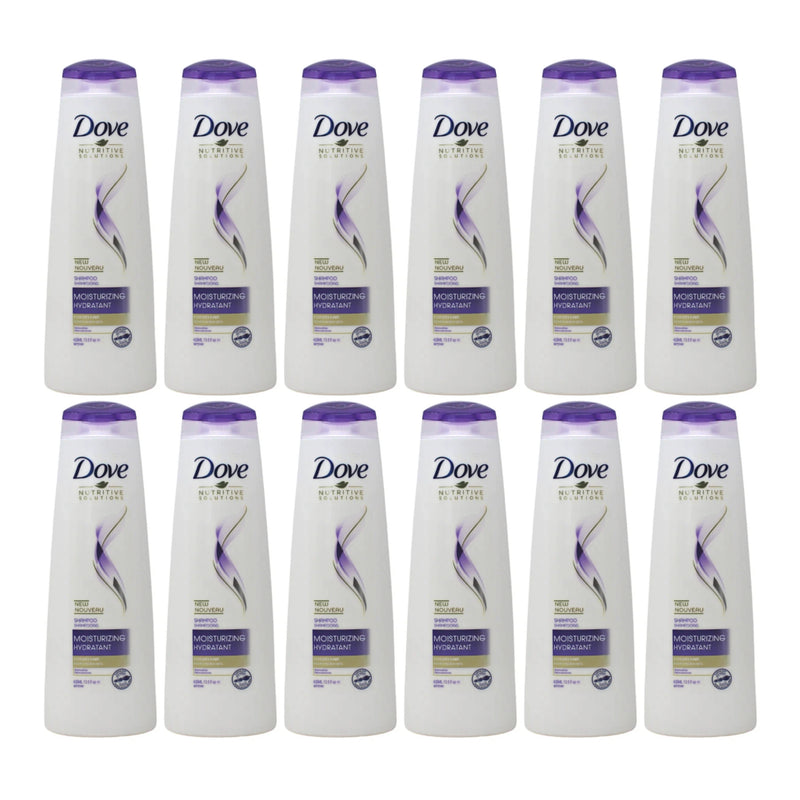 Dove Moisturizing Hydratant Shampoo, 13.5 Fl Oz. (400ml) (Pack of 12)