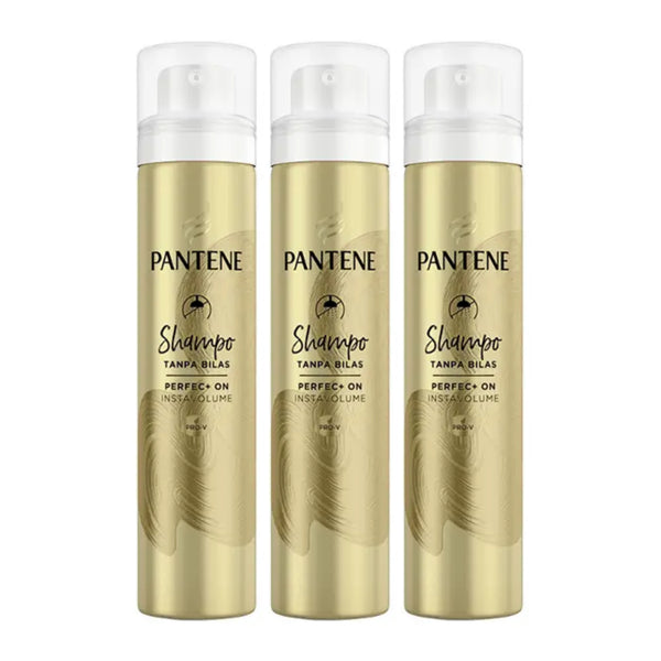 Pantene Pro-V Shampo Tanpa Bilas Perfec+ On (Dry Shampoo), 65ml (Pack of 3)