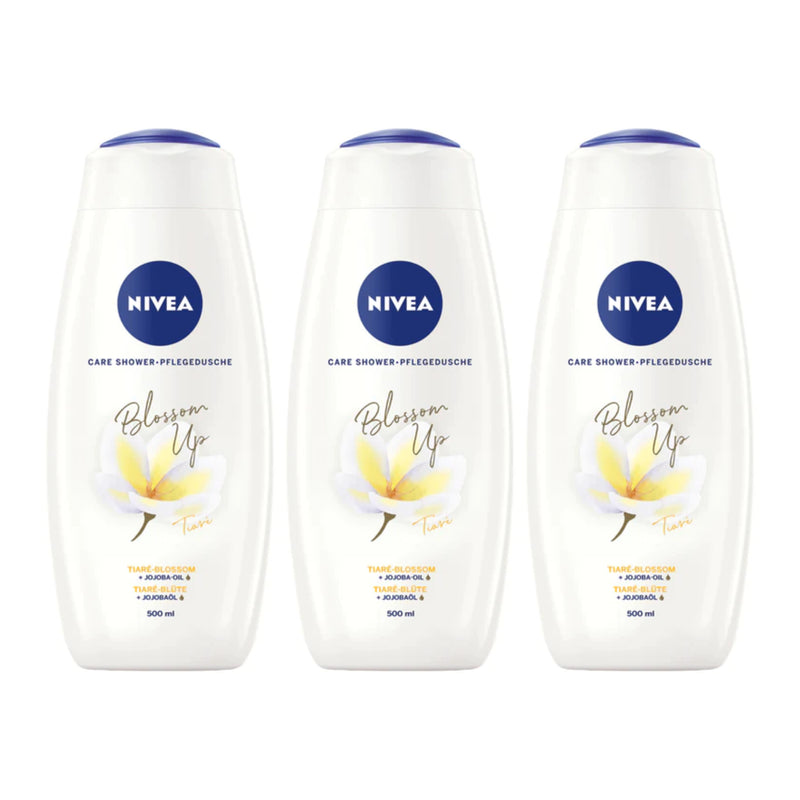 Nivea Shower Care Gel - Blossom Up Tiare-Blossom + Jojoba Oil 16.9oz (Pack of 3)