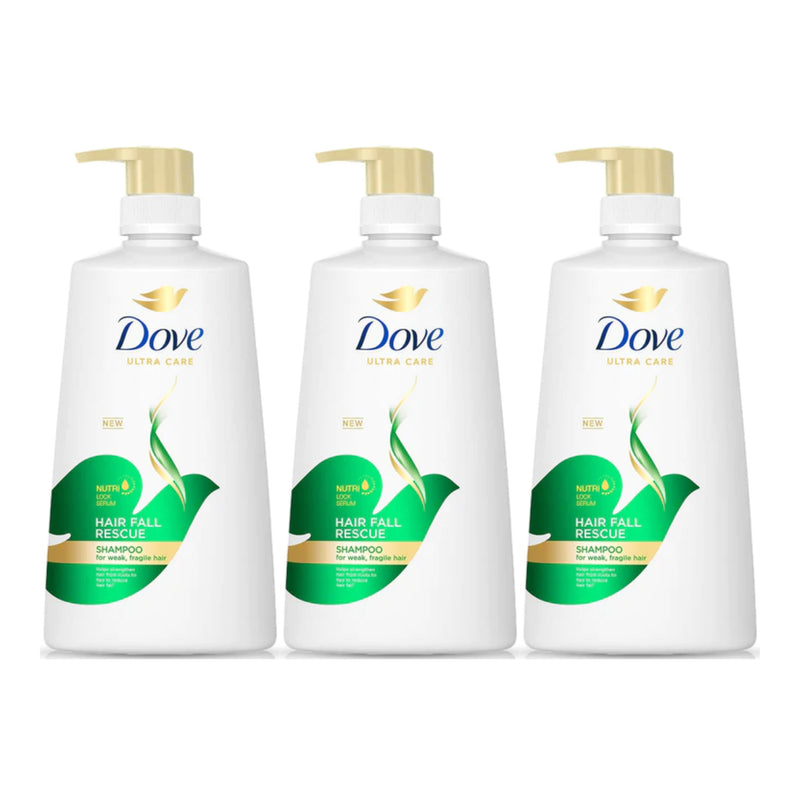 Dove Ultra Care Hair Fall Rescue Shampoo, 23oz (680ml) (Pack of 3)