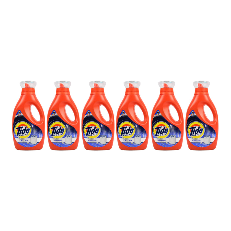 Tide Matic Top Load Liquid Laundry Detergent, 850ml (Pack of 6)