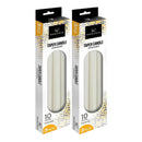 Wick & Wax Unscented 10" White Taper Candle, 3 Count (Pack of 2)