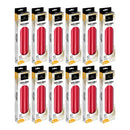 Wick & Wax Unscented 10" Red Taper Candle, 3 Count (Pack of 12)