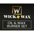 Wick & Wax Apple Cinnamon Oil & Wax Burner 7 Piece Set (Pack of 6)