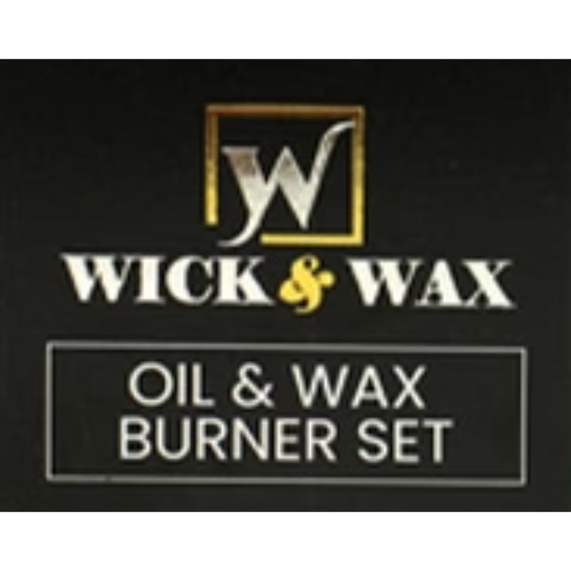 Wick & Wax Apple Cinnamon Oil & Wax Burner 7 Piece Set