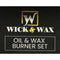 Wick & Wax Vanilla Oil & Wax Burner 7 Piece Set (Pack of 2)