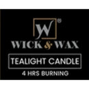 Wick & Wax Vanilla Scent Jumbo Tealight Candle, 6 Count (Pack of 2)