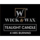 Wick & Wax Vanilla Scent Jumbo Tealight Candle, 6 Count
