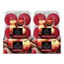 Wick & Wax Apple Cinnamon Scent Jumbo Tealight Candle, 6 Count (Pack of 2)