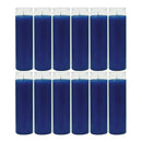 8" Tall Blue Candle - 7 Day Blue Prayer Glass Candle Unscented 10oz (Pack of 12)