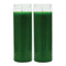 8" Tall Green Candle 7 Day Green Prayer Glass Candle Unscented 10oz (Pack of 2)