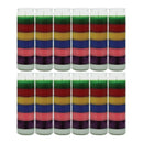 8" Tall Multi Color Candle - 7 Day Prayer Glass Candle Unscented 10oz (Pack of 12)