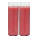 8" Tall Pink Candle - 7 Day Pink Prayer Glass Candle Unscented 10oz (Pack of 2)