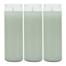 8" Tall White Candle 7 Day White Prayer Glass Candle Unscented 10oz (Pack of 3)